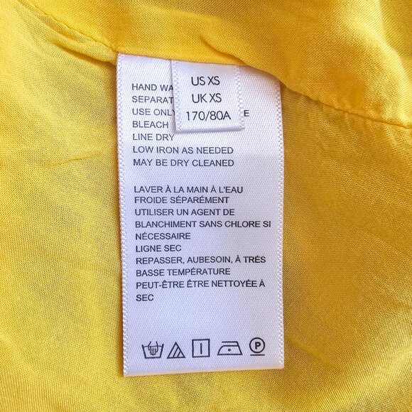 Urban Outfitters Picnic Tiered Frock Short Sleeve Dress XS Glowy Golden Yellow - Picture 10 of 12